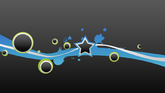 Stars musical notes neon