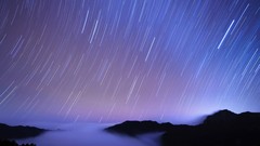 Stars night sky long time exposure