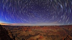 Stars night sky long time exposure