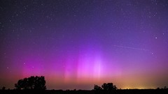 Stars night sky shooting star