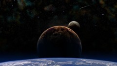 Stars orbit planets outer space artwork digital art