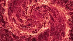 Stars outer space infrared Whirlpool galaxy