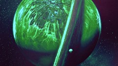 Stars paintings rings planets science fiction outer space 