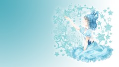 Stars Photoshop Plants blue hair short hair touhou aqua hair 
