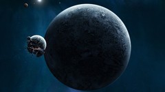 Stars planets digital outer space digital art moons