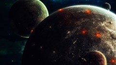 Stars planets outer space