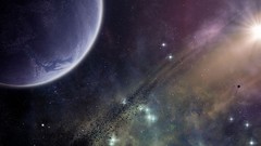 Stars planets outer space