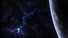 Stars planets outer space digital art