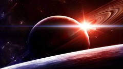 Stars planets outer space digital art