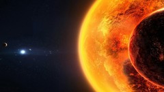 Stars planets outer space digital art