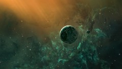 Stars planets outer space fantasy art