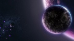 Stars planets outer space moons fantasy art