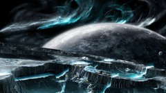 Stars planets science fiction outer space digital art