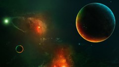 Stars planets science fiction outer space moons