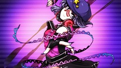 Stars purple headphones hats gloves caps skirts anime girls 