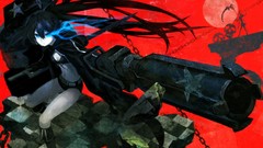 Stars red moon weapons wings ruins horns Shorts silhouettes 