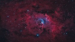 Stars red nebulae outer space