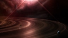 Stars rings planets outer space