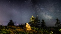 Stars rocks night sky