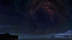 Stars silhouettes outer space