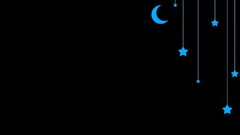 Stars simple moon minimalistic artwork