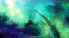 Stars smoke planets outer space artwork