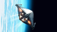 Stars space station spaceships outer space