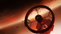 Stars space station spaceships outer space