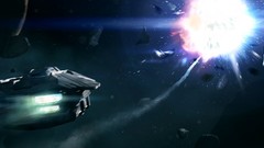 Stars space station spaceships outer space