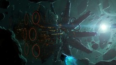 Stars spaceships meteorite outer space digital art