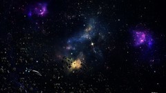 Stars spaceships outer space digital art futuristic