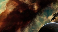 Stars spaceships vehicles nebulae futuristic