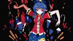 Stars string black background hats Undead red eyes zombies 