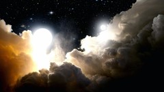 Stars sun clouds sunlight skies outer space