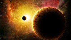 Stars sun light planets outer space