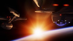 Stars sun lights Star Trek planets glowing spaceships science 