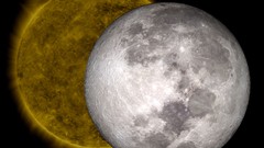 Stars sun moon 3d planets outer space