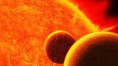 Stars sun planets outer space