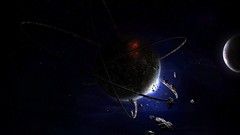 Stars Techno Asteroids rings planets outer space