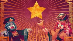 Stars teeth dress Bells hats Undead red background Ropes 