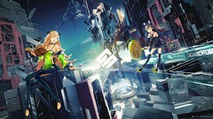 Stars text Books Shoes dress flying sitting arrows buildings 