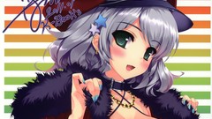 Stars text collar hats Jewelry Ribbons stripes blush smiling 