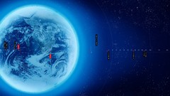 Stars text Information atmosphere Earth arrows planets outer 