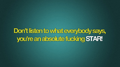 Stars text Quotes Typography