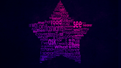 Stars text Typography