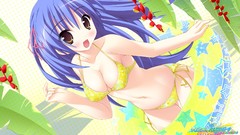 Stars tube Plants blue hair long hair anime girls brown eyes 