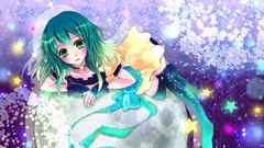 Stars vocaloid green hair Megpoid Gumi