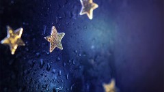 Stars water drops artwork depth of field condensation