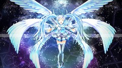 Stars wings anime girls hatsune miku vocaloid yuki miku 