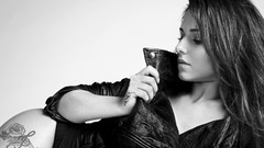 Stars woman monochrome tattoos cheryl cole brunettes singers 